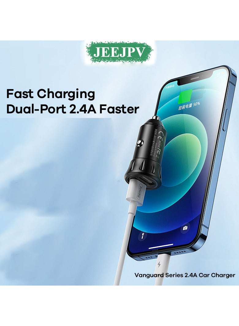 جيج بي في منافذ USB المزدوجة 2.4A شاحن سيارة متعدد الوظائف ، ربيع مضاد للانزلاق معزز ، شحن دون انقطاع - Image 2