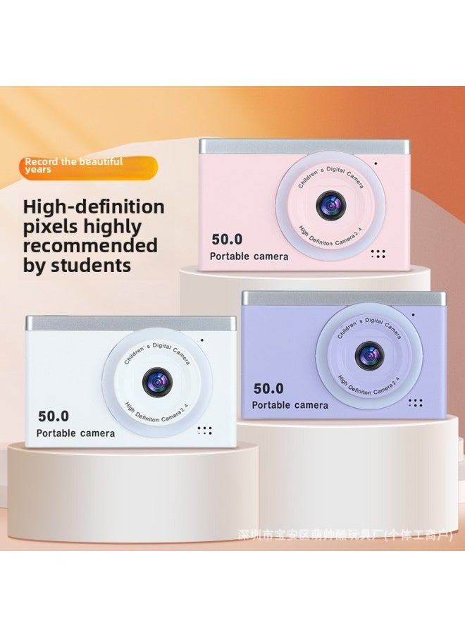 Generic The Ccd Camera Can Be Transferred To Mobile Phones For Easy Portability, Retro Card 4K Ultra-High Definition Camera-Body Color:M12 Purple—hd Dual Camera  - Image 2