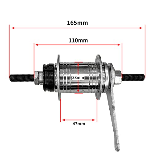 DONSP1986 Bicycle Coaster Brake Hub/Bike Brake Rear Hub 32 Hole Stainless Steel - Image 2