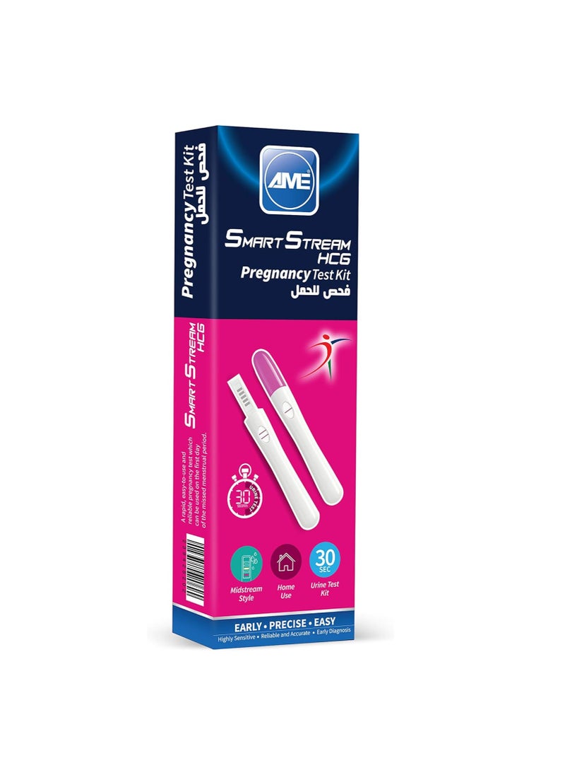 AME INTL Smart Stream Pregnancy Test Kit | Mid Stream Type | Results in 30 seconds - pzsku/Z09E74A603956826E1138Z/45/_/1738950832/495bcbeb-18d0-4c0c-b05c-cedc8ede763e