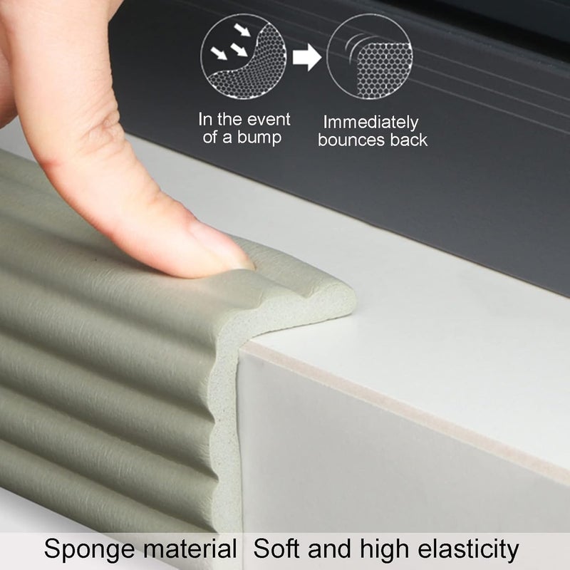 Corner protectors Edge Bumpers Kit, Strong Adhesive Double Sided Pre-Taped Foam Corner Guards, Sharp Edge of Table(Blue,10m) - Image 3