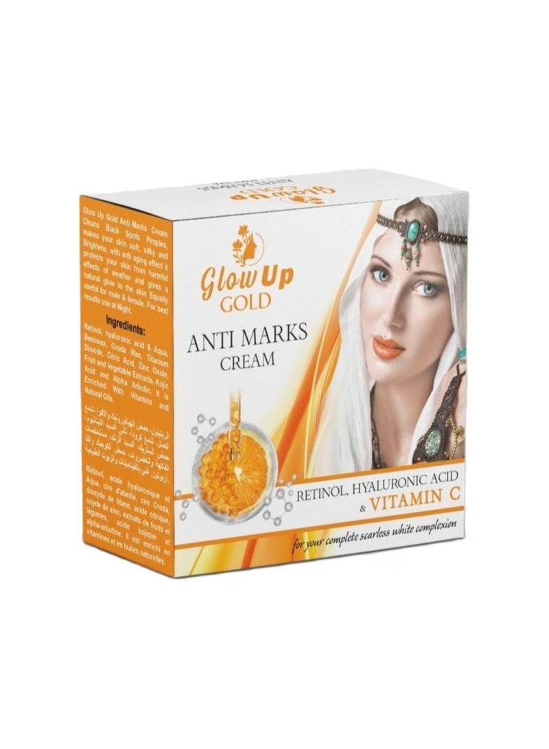 Glow up Gold Anti Marks face cream with retinol, Hyaluronic acid and Vitamin c - Pack of 1