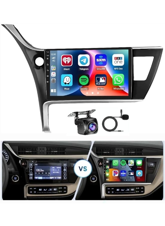 Vierex Android Car Stereo Screen For Toyota Corolla 2017 2018 Levin 2017 With Apple Carplay Android Auto Wireless WiFi DSP FM&AM BT AHD Camera Included Fast Interface  - Image 1