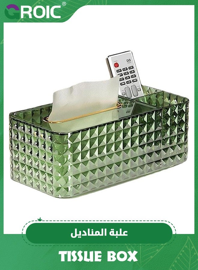 GROIC Tissue Box Cover,Paper Towel Holder Desk Organizer Storage Box for Living Room, Bedroom,Multifunctional Napkin Holder,Acrylic Tissue Box, Spring Design - Image 1