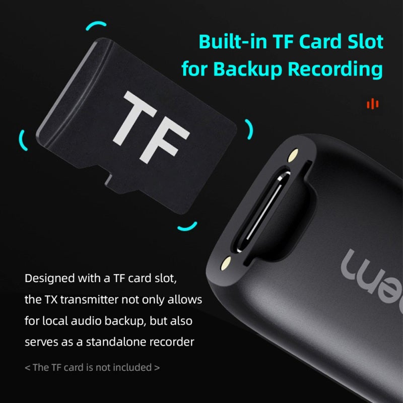 hohem Wireless Lavalier Microphone Lightning 360° Omnidirectional Pickup Lavalier Microphone System - 3-Level DSP Noise Cancellation Wireless Lapel Microphone for Video Recording - Image 4