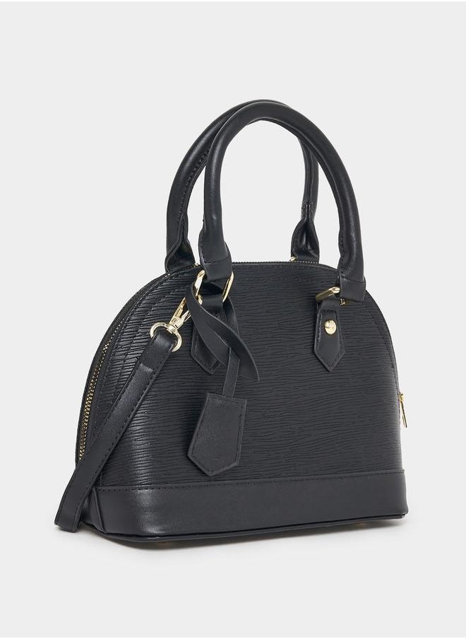 Styli Textured Handbag with Zip Closure  - Image 1