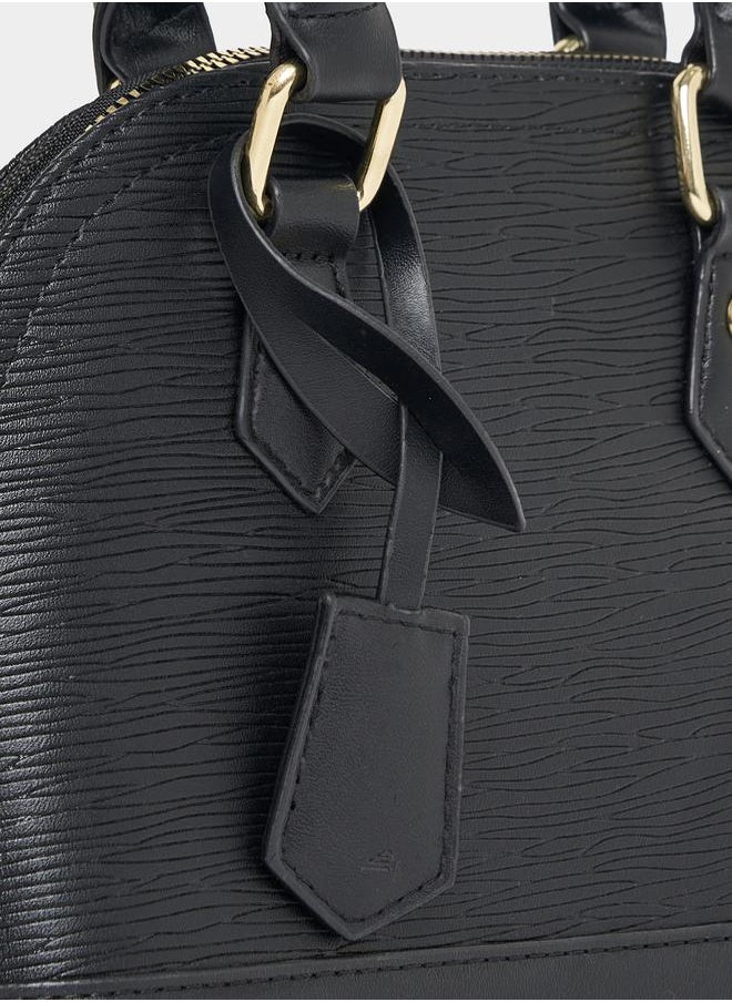 Styli Textured Handbag with Zip Closure  - Image 3