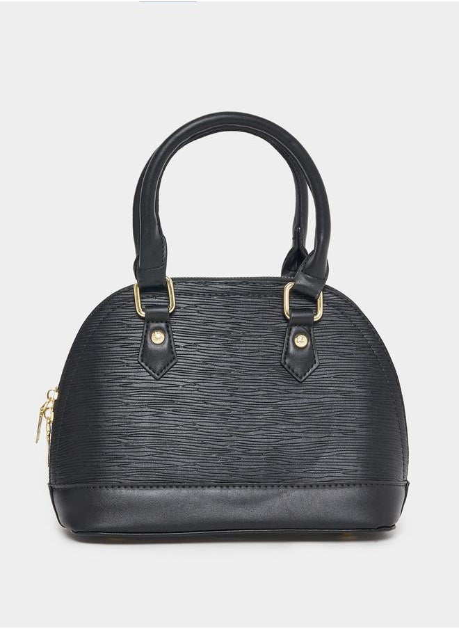 Styli Textured Handbag with Zip Closure  - Image 2