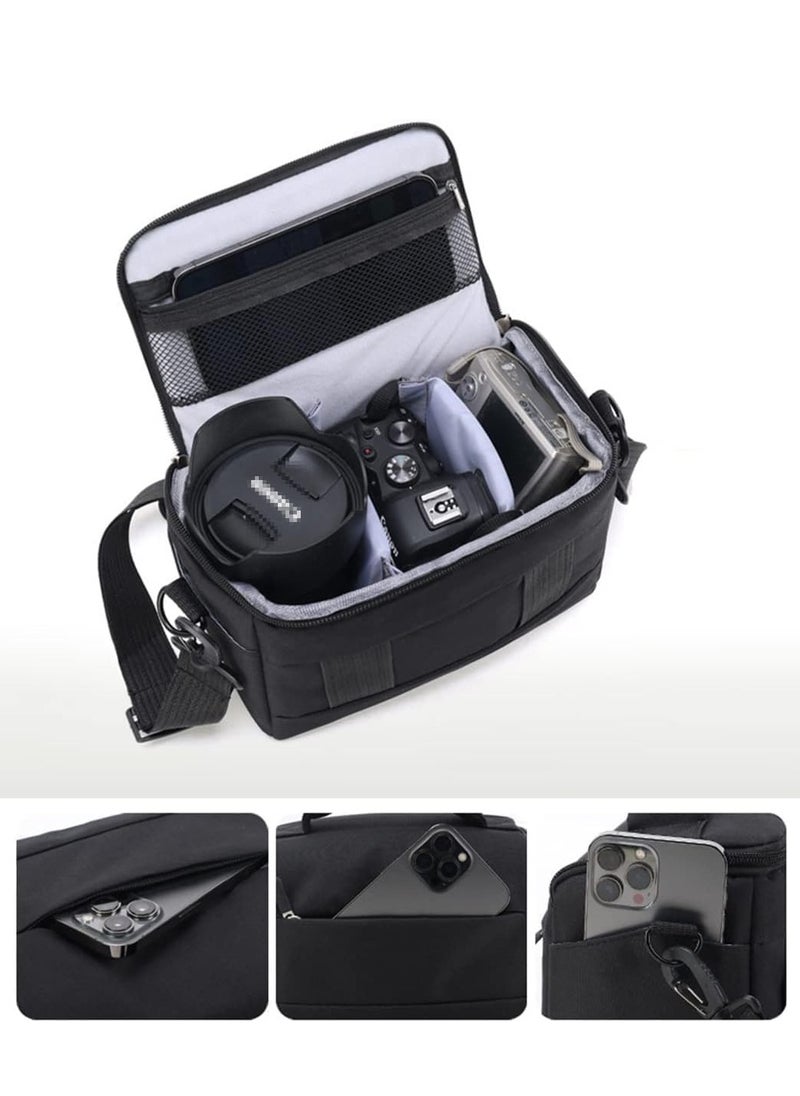 KCDMBUE DSLR Camera Shoulder Bag Waterproof Portable Anti-Shock Digital Camera Case,Single Shoulder Camera Bag, Adjustable Shoulder Strap Compatible Protector for Camera Lens and Accessories  - Image 3