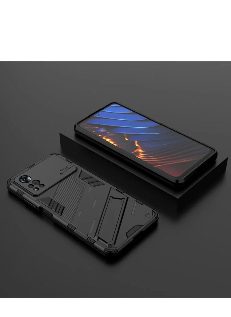 ELLAGECASE Shockproof Case for Xiaomi Poco X4 Pro 5G – Enhanced Protection, Built-in Magnetic Mount, Convenient Stand, Solid Camera Protection  - Image 4