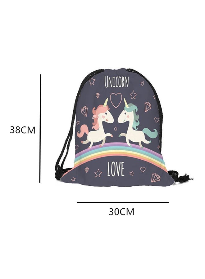 Unicorn 3D Digital Printing Pocket Backpack Multi Color - Image 2