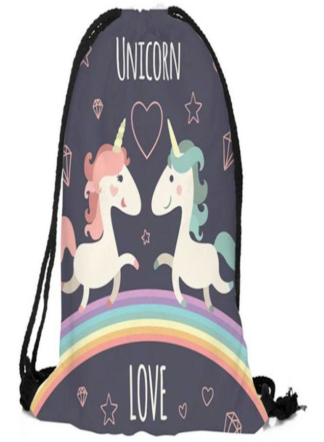 Unicorn 3D Digital Printing Pocket Backpack Multi Color - Image 1