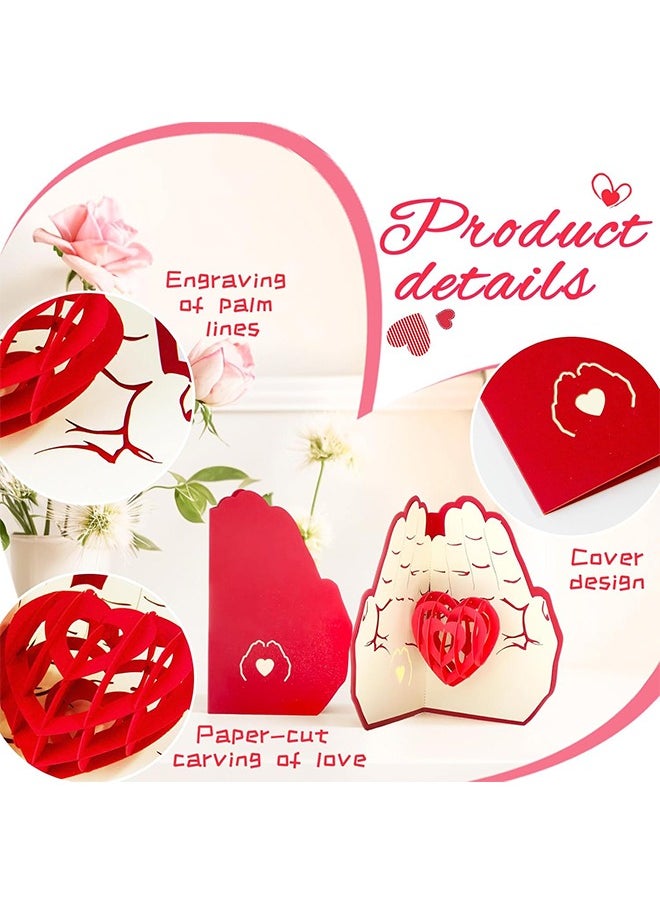 Lemon Pop Up Anniversary Cards Heart Tree Couple, 3D Handmade Cherry Blossom Romantic Love Letter, PopUp Wedding Birthday Card, Valentine's Day Card Gift for Wife, Husband, Her, Him, with Envelope  - Image 4
