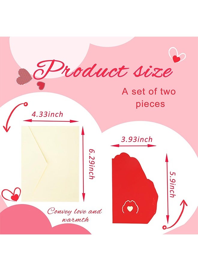 Lemon Pop Up Anniversary Cards Heart Tree Couple, 3D Handmade Cherry Blossom Romantic Love Letter, PopUp Wedding Birthday Card, Valentine's Day Card Gift for Wife, Husband, Her, Him, with Envelope  - Image 2