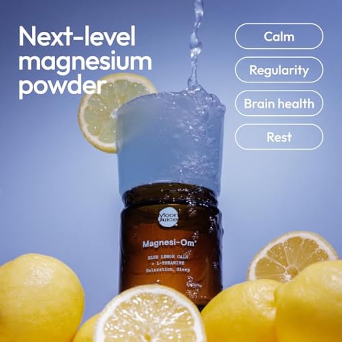 Moon Juice Magnesi-Om Magnesium Powder Supplement - Chelated Magnesium Complex + L-Theanine Blend for Rest, Relaxation & Regularity - Vegan, Non-GMO & No Sugar, Blue Lemon, 4.2 oz, 30 Servings - Image 2