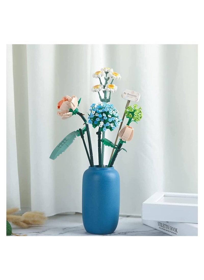 DMG TECH - Flower Bouquet Building Blocks, Mini Bouquet Building Sets, Flower Building Blocks, Artificial Flowers Building Toys, DIY Decoration Home, Botanical Collection Not Compatible with Lego(680pcs) - Image 1