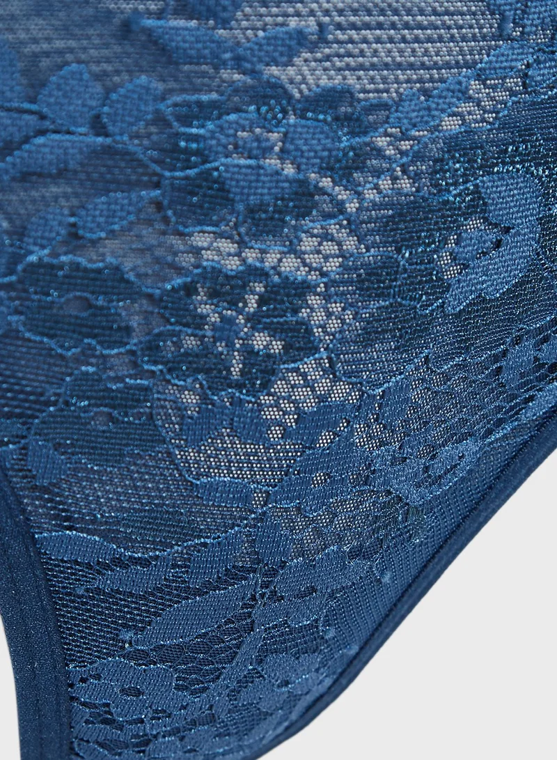 GUESS Lace Detail Thong