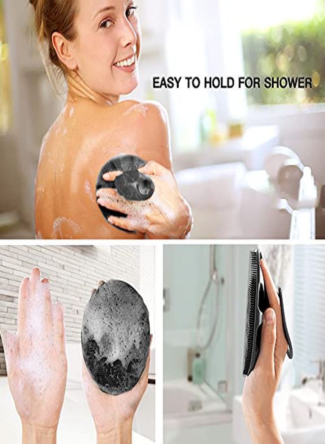 Innerneed Cone Body Scrubber Handheld Shower Cleansing Brush, Gentle Exfoliating And Massage For All Kinds Of Skin (Black) - Image 4