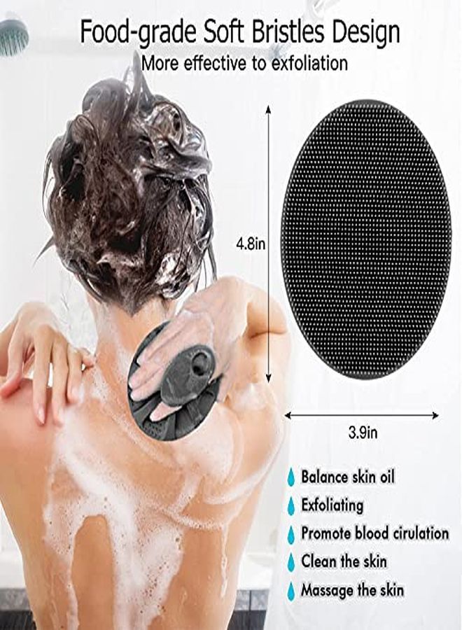 Innerneed Cone Body Scrubber Handheld Shower Cleansing Brush, Gentle Exfoliating And Massage For All Kinds Of Skin (Black) - Image 3