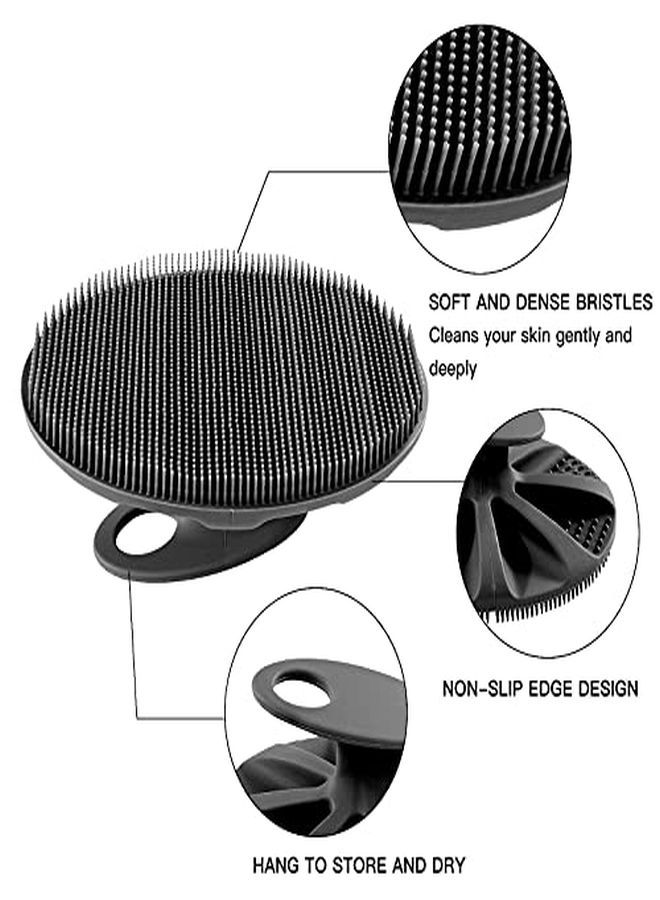 Innerneed Cone Body Scrubber Handheld Shower Cleansing Brush, Gentle Exfoliating And Massage For All Kinds Of Skin (Black) - Image 2