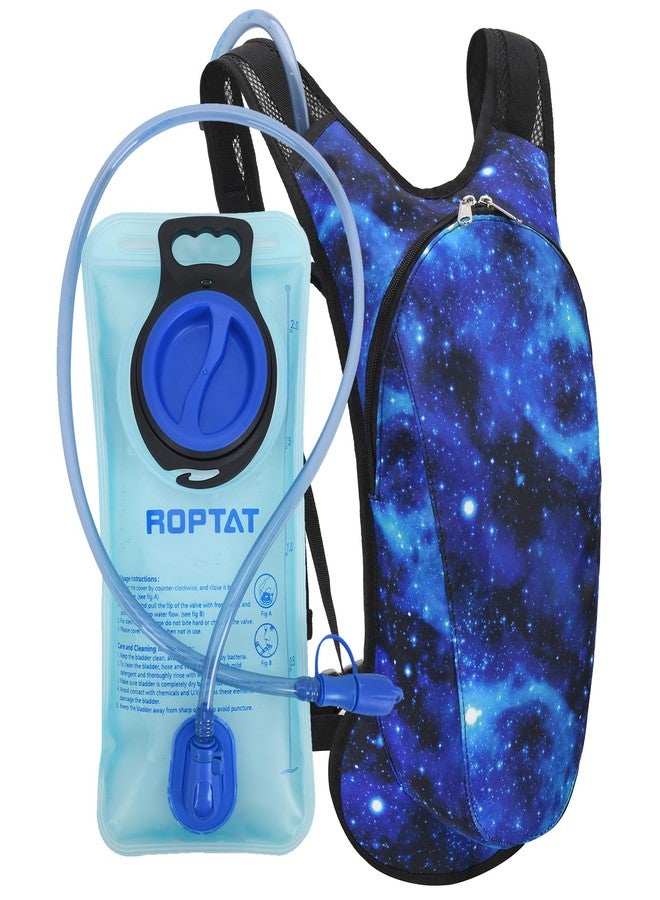 Roptat Hydration Backpack Pack with 2L Hydration Bladder - Lightweight Water Backpack Keeps Water Cool up to 4 Hours Pouch for Women Men Running Riding Biking (Black) (Galaxy 1) - Image 1