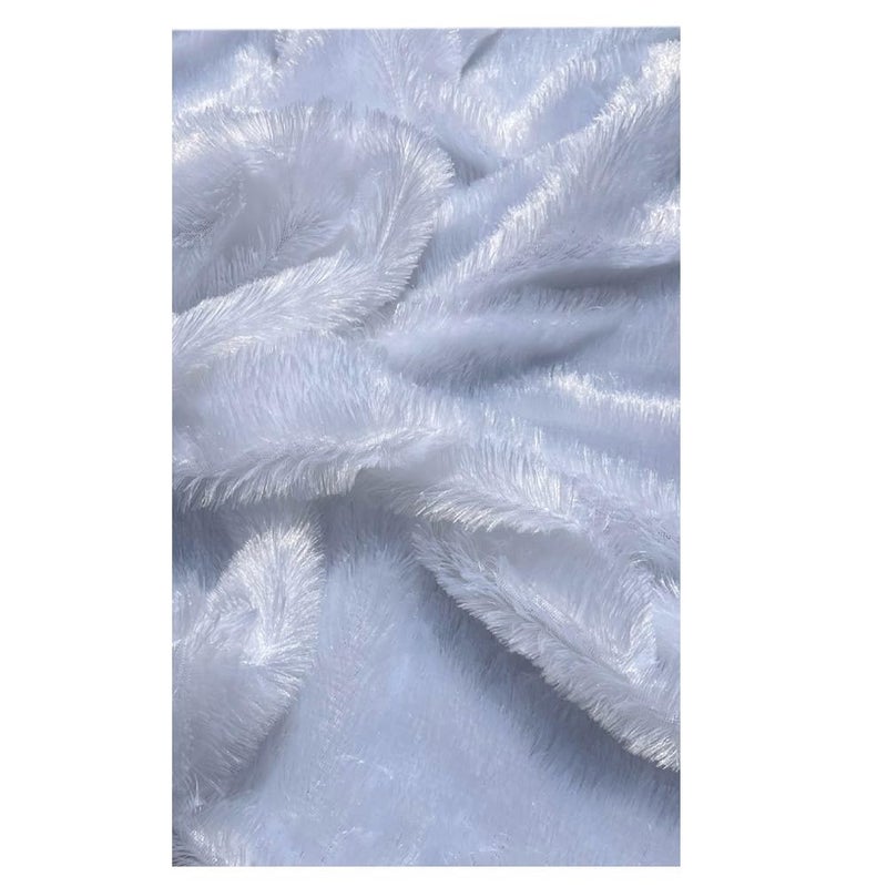 frilt 1/2 Meter Super Soft Fur Fabric for Photoshoot, Soft Toys, Costume, Decoration and Dress Making (Breadth 38 Inch and Length 32 Inch) (White) - Image 2