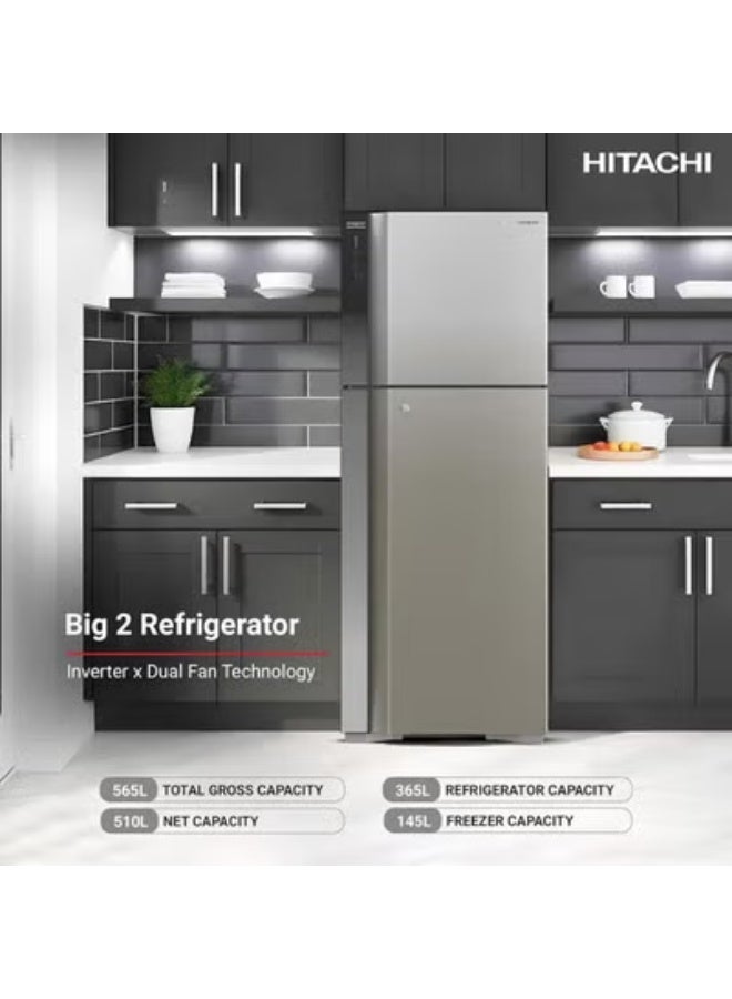 Hitachi Top Mount Refrigerator 655 L Gross / 450 L Net with Inverter Compressor and Touch Screen Control - Premium Silver RV655PUK0K4PSV Premium Silver - Image 5