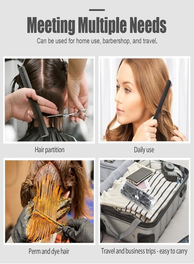 Mantavya Plastic Hair Comb Professional Multipurpose 10 Pcs Hair Comb Set Hairbrush Salon Styling Toolsfor Hair Cutting and Styling Barber Comb Kits - Image 5