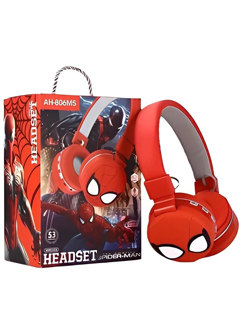 SPIDERMAN Spider-Man Wireless Headphones for Kids, Cute Bluetooth Headphones for Boys and Girls with Microphone - Image 3