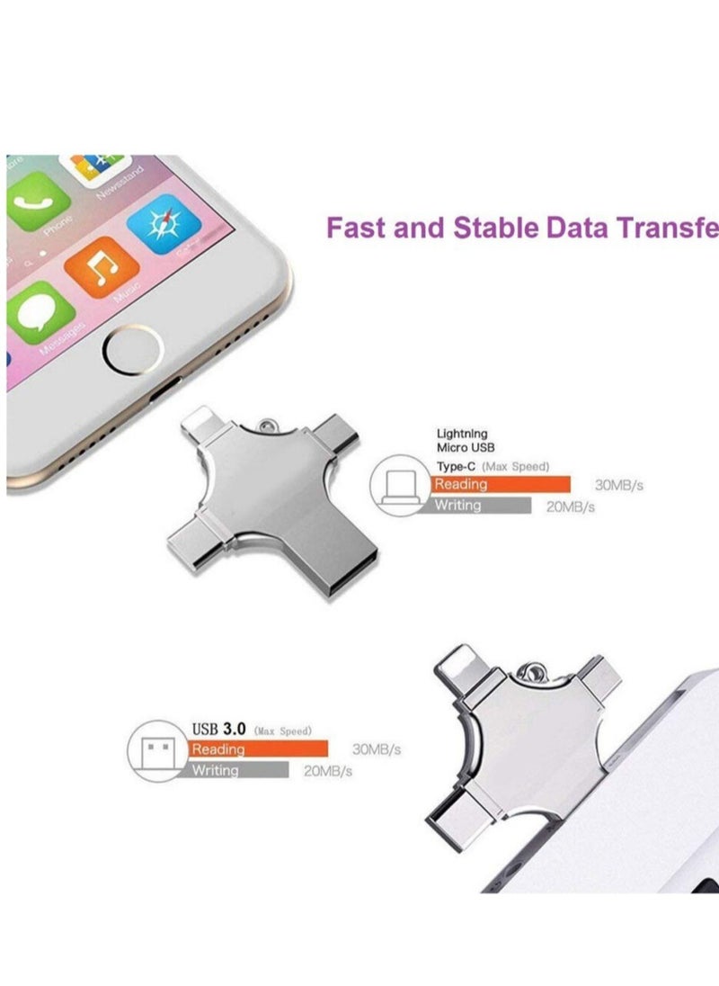 ELTRAZONE High Speed 4 In 1 Multi-function OTG USB Flash Drive Type-C Pen drive 3.0 Memory Disk For iPad Android iOS PC 512GB  - Image 3