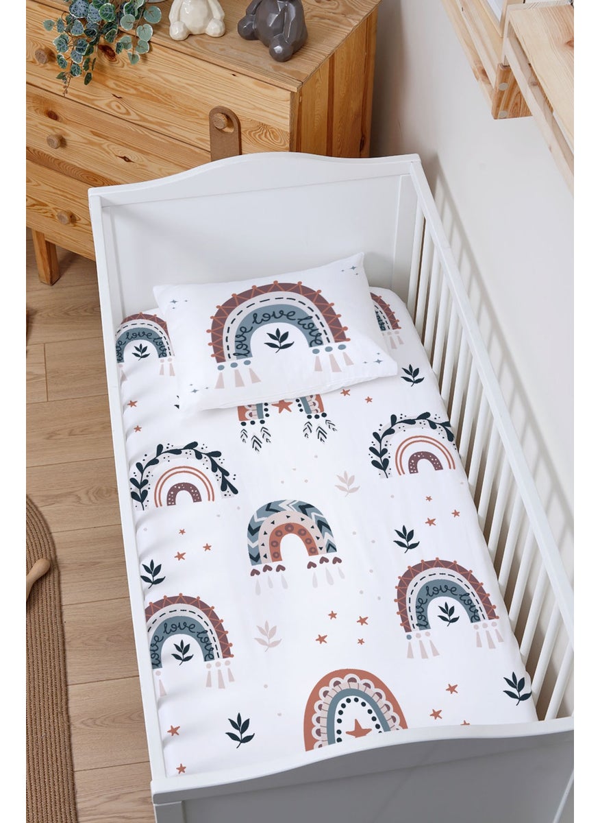 Tuğba Kuğu - Fitted Sheet Set (70X130+15) - For Baby Series - Tassel Rainbow - Image 1