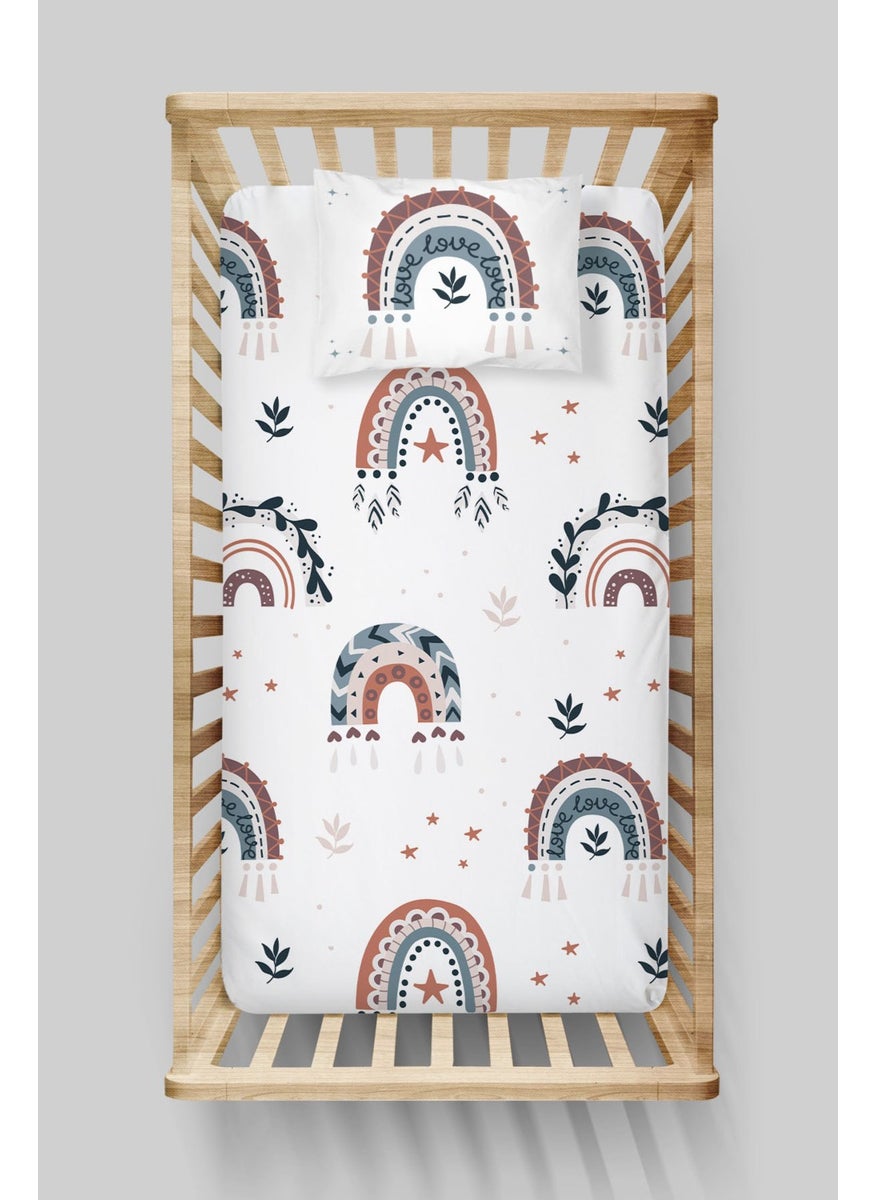 Tuğba Kuğu - Fitted Sheet Set (70X130+15) - For Baby Series - Tassel Rainbow - Image 1
