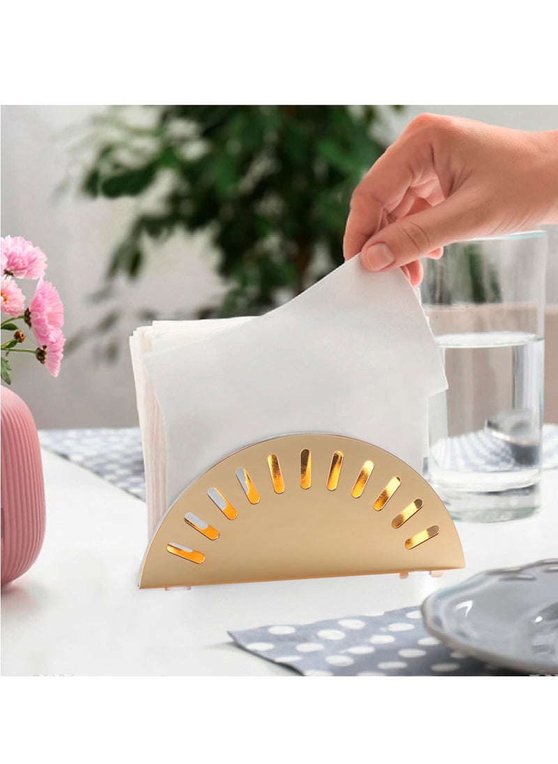 MILLERHAUS Millerhaus Half Moon Napkin Holder Gold color - Stainless Steel  - Image 5