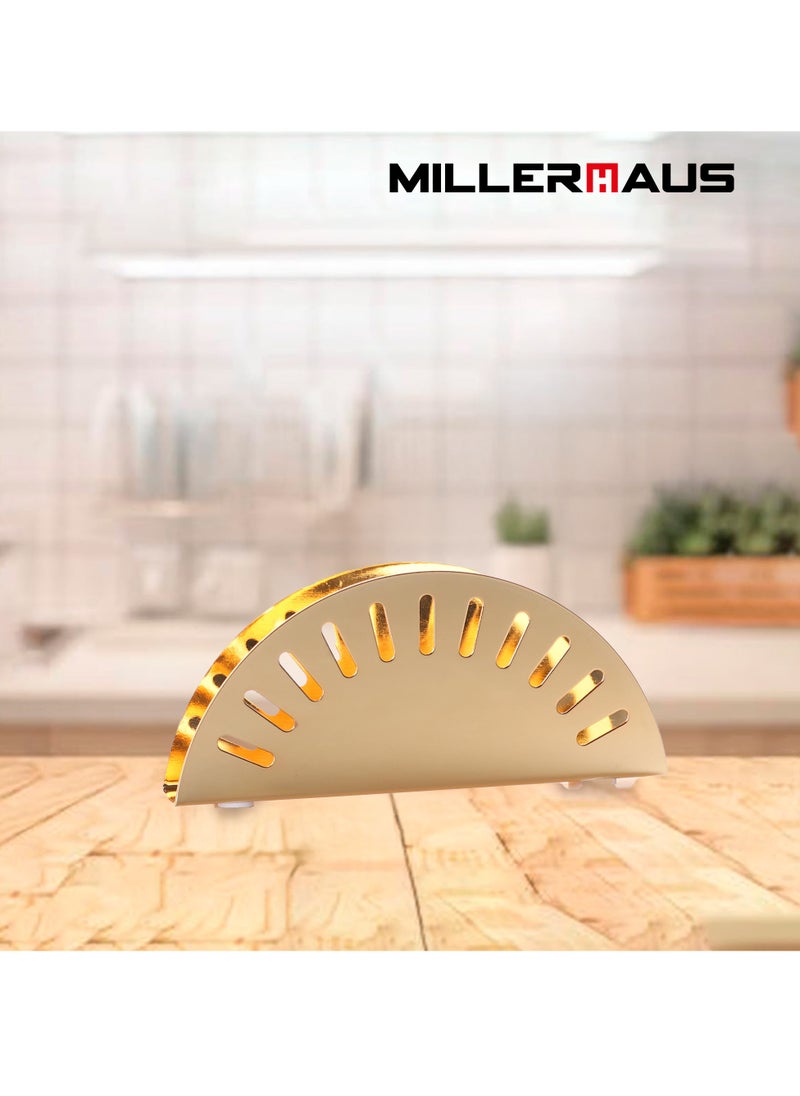 MILLERHAUS Millerhaus Half Moon Napkin Holder Gold color - Stainless Steel  - Image 4