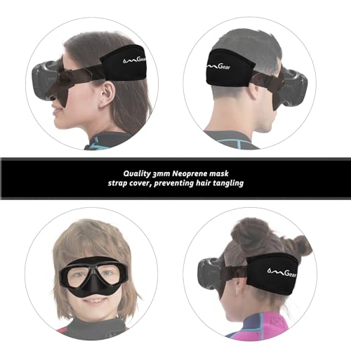 OMGear Junior Swimming Goggles with Nose Cover Adult Scuba Diving Mask Black Dive Glasses Snorkeling Goggles Snorkel Gear Kids Anti-Fog Swim Mask (Black) - Image 4