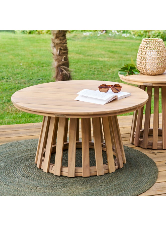 Hesperide Osuna Round Acacia Garden Side Table Brown 80 x 40 cm 205183 - Image 3