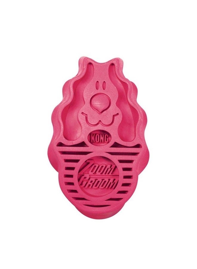 Kong Zoomgroom  Dog Brush For Grooming And Shampooing  Red Brush For Large Dogs - Image 1