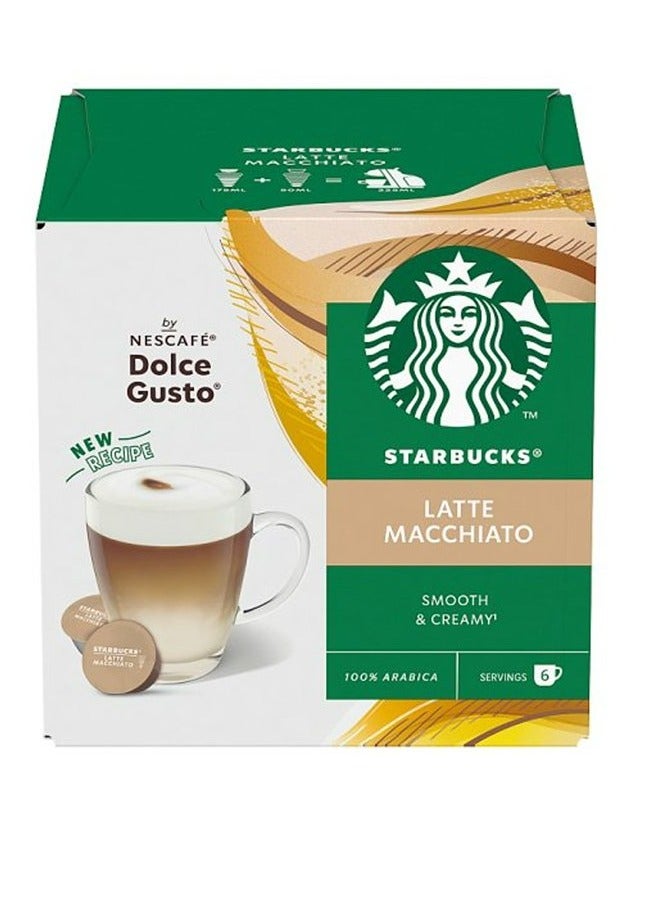Starbucks Dolce Gusto Latte Macchiato 12 Coffee Capsules 129g - Image 3
