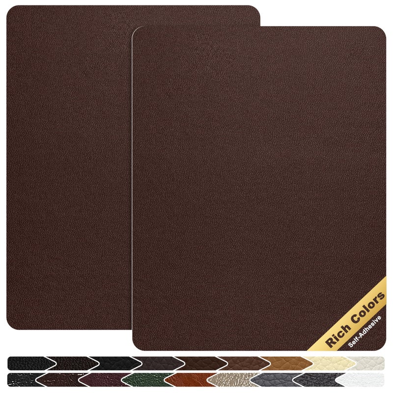 KING MOUNTAIN Leather Repair Patch2 Packs 9 x 11 Inches self Adhesive Leather Repair Tape for Damaged Leather Furniture Sofa SeatingCar Seats Leather GoodsCoffee Brown - Image 3