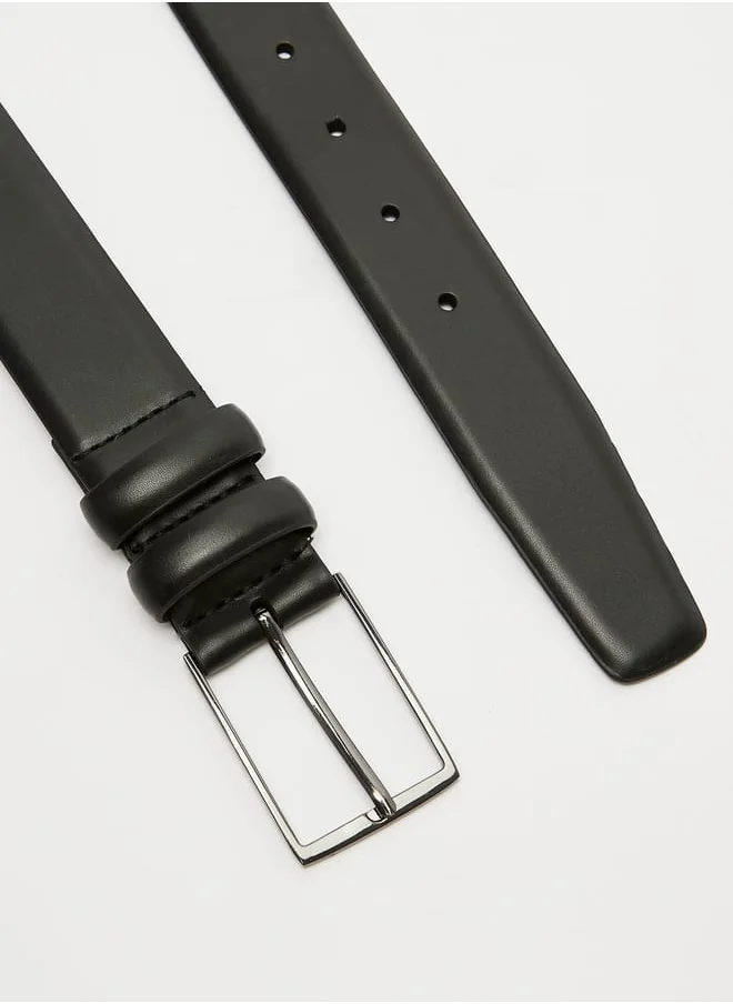 DUCHINI Men's Solid Waist Belt with Pin Buckle Closure