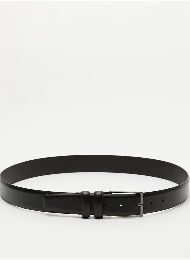 DUCHINI Men's Solid Waist Belt with Pin Buckle Closure