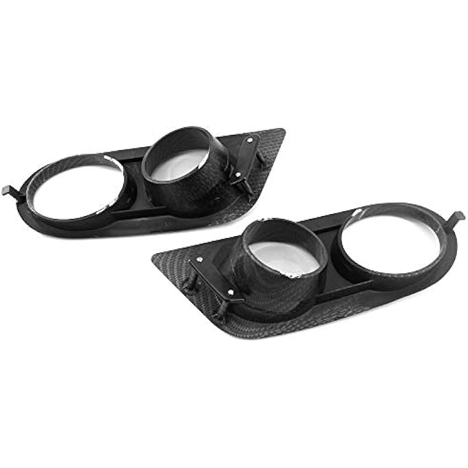 ريحني أغطية مصابيح ضباب مجاري هواء من طراز هام أمامية من ألياف الكربون وإطارات مصابيح ضباب سفلية للصدم بديل لبي إم دبليو E46 M3 20012006 - Image 4