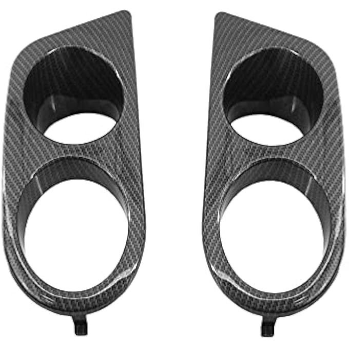 ريحني أغطية مصابيح ضباب مجاري هواء من طراز هام أمامية من ألياف الكربون وإطارات مصابيح ضباب سفلية للصدم بديل لبي إم دبليو E46 M3 20012006 - Image 1