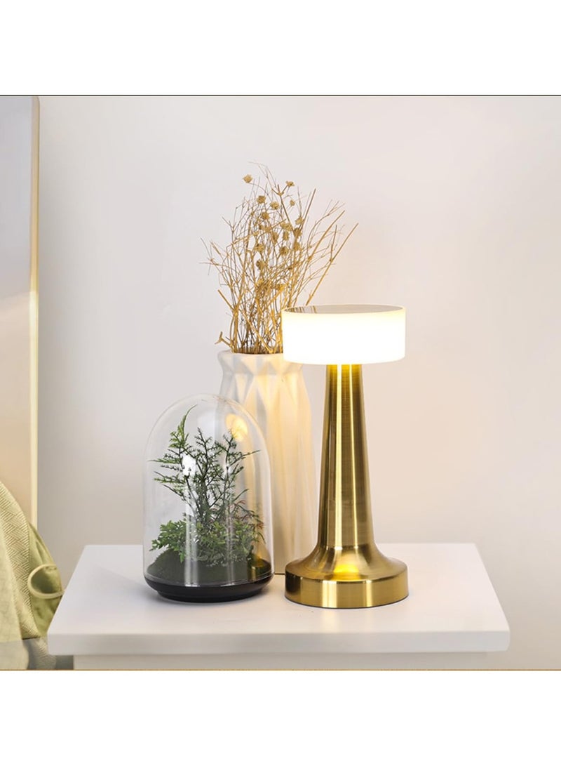 Brass Cordless Bar Table Lamp with Warm Lighting, Gold, 9*21 cm - Image 2