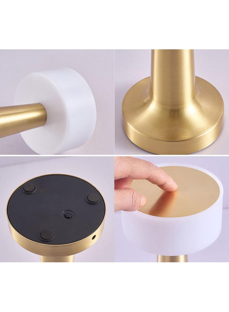 Brass Cordless Bar Table Lamp with Warm Lighting, Gold, 9*21 cm - Image 3