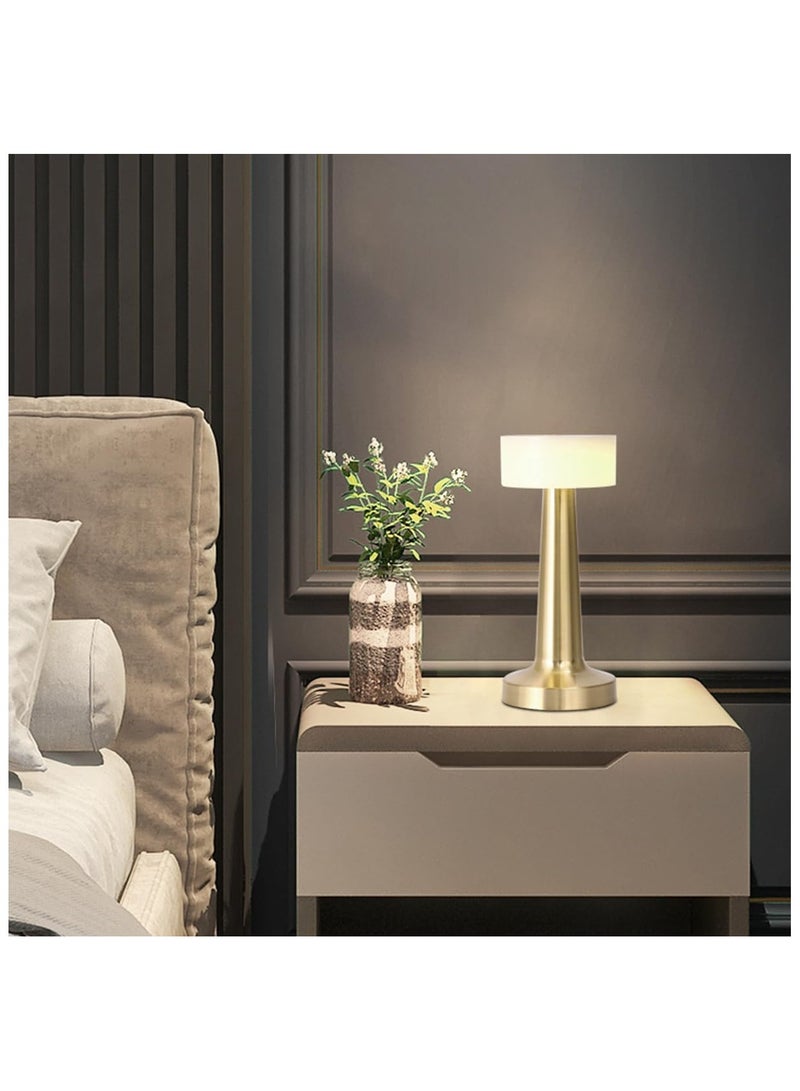 Brass Cordless Bar Table Lamp with Warm Lighting, Gold, 9*21 cm - Image 4