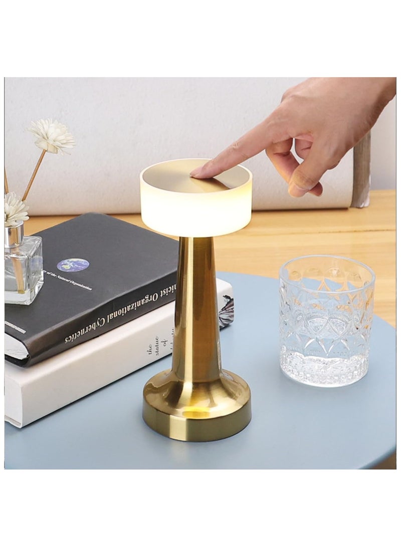 Brass Cordless Bar Table Lamp with Warm Lighting, Gold, 9*21 cm - Image 5