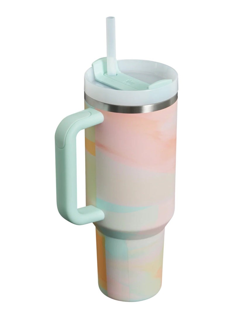 Stanley cup H2.0 Stainless Steel with Lid and Straw for Water Iced Tea,Coffee and Smoothie,Warm pink,40 oz - Image 3