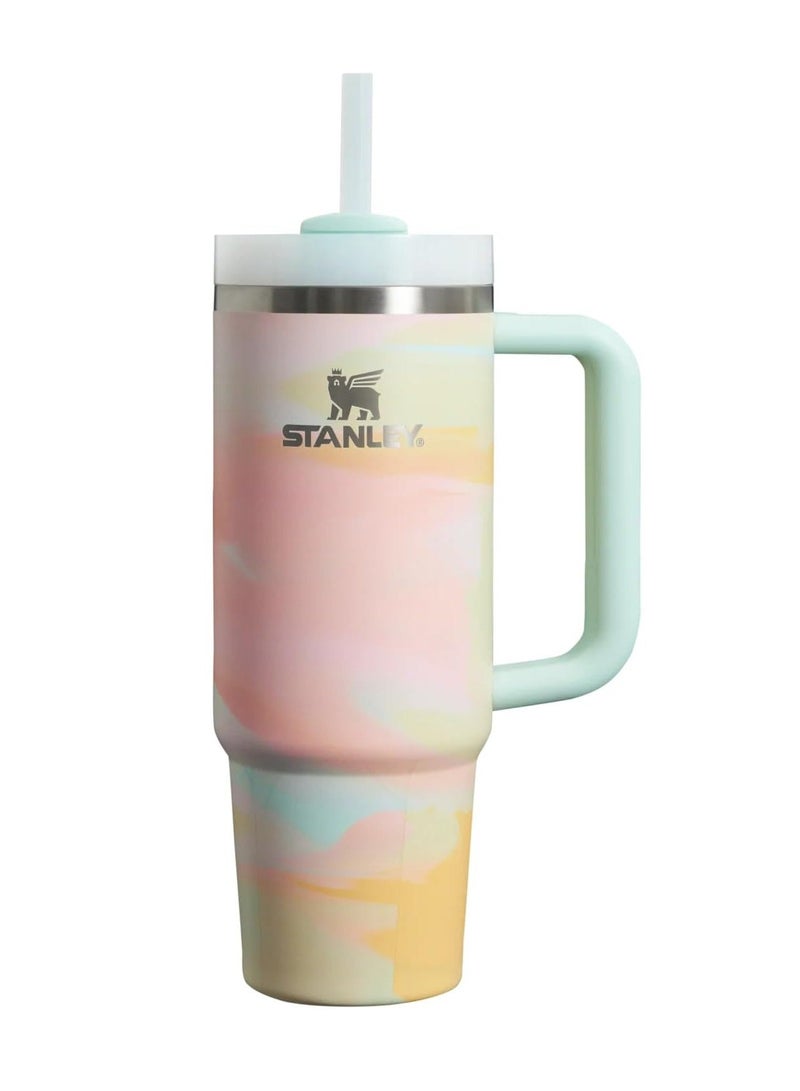 Stanley cup H2.0 Stainless Steel with Lid and Straw for Water Iced Tea,Coffee and Smoothie,Warm pink,40 oz - Image 2