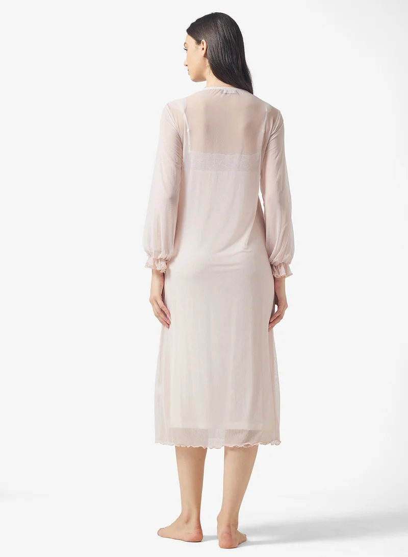 Khizana Night Slip Dress With Robe